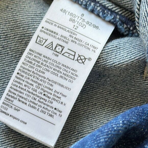 Gap Denim indigo Blue Jean Overall MIDI Boho Gorpecore Hippie Dress 8 - Picture 13 of 14